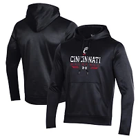 Men's Under Armour Black Cincinnati Bearcats Baseball All Day Fleece Pullover Hoodie