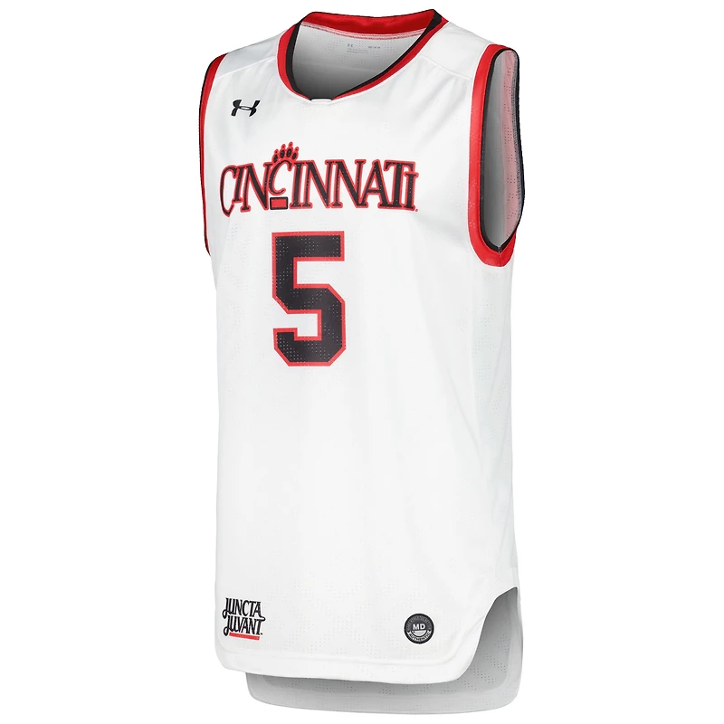 Maillot de basket-ball réplique Under Armour Cincinnati Bearcats blanc pour homme