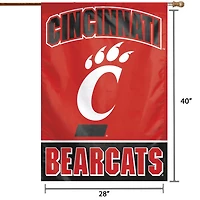 WinCraft Cincinnati Bearcats 28" x 40" Full Name Single-Sided Vertical Banner