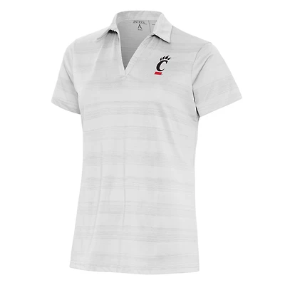 Women's Antigua  White Cincinnati Bearcats Compass Polo