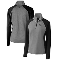 Pull-over extensible à demi-zip et rayures ton sur Forge pour femme, noir, des Bearcats de Cincinnati, Cutter & Buck
