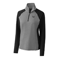 Pull-over extensible à demi-zip et rayures ton sur Forge pour femme, noir, des Bearcats de Cincinnati, Cutter & Buck