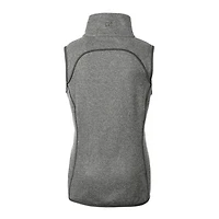 Gilet en tricot à fermeture éclair intégrale pour femme, gris chiné, Cutter & Buck, Cincinnati Bearcats