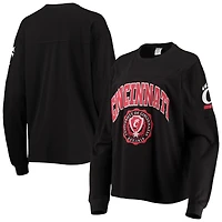 Women's Pressbox Black Cincinnati Bearcats Edith Long Sleeve Oversized Top