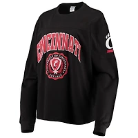Women's Pressbox Black Cincinnati Bearcats Edith Long Sleeve Oversized Top