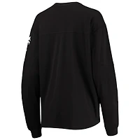 Women's Pressbox Black Cincinnati Bearcats Edith Long Sleeve Oversized Top