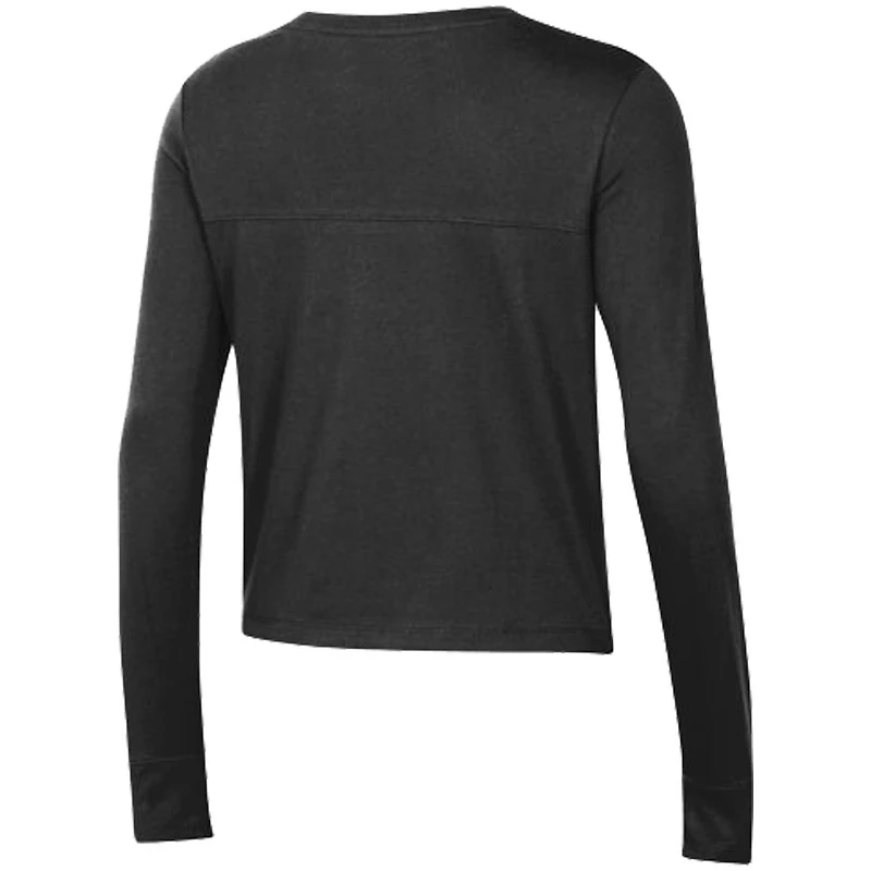 Under Armour Cincinnati Bearcats Vault T-shirt à manches longues court pour femme Noir