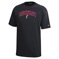 T-shirt noir avec logo en forme d'arche des Bearcats de Cincinnati Champion pour jeunes