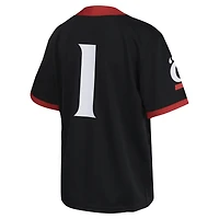 Maillot de football Nike #1 noir pour jeunes Cincinnati Bearcats Untouchable