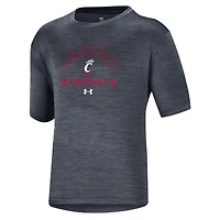 Youth Under Armour Heather Black Cincinnati Bearcats Vent Tech Mesh Performance T-Shirt