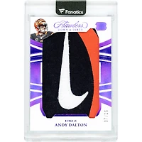 Carte Panini Flawless Purple Down & Dirty Game-Used Nike Logo Tri-Color Relic n° 11 , n° 7/15, Andy Dalton, Cincinnati Bengals 2025