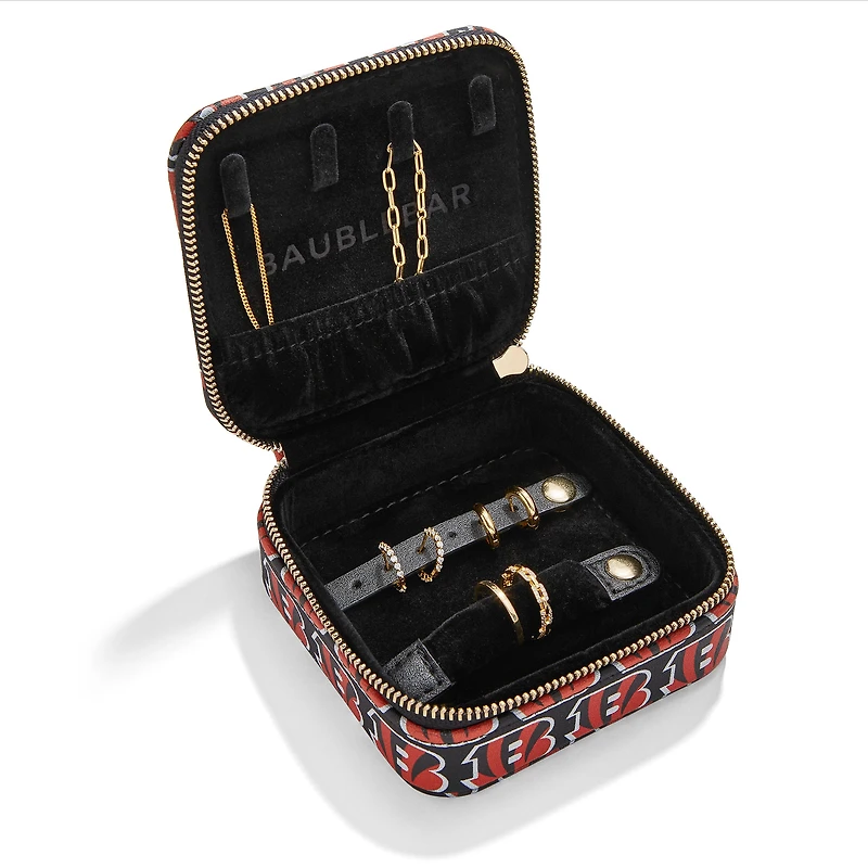 BaubleBar Cincinnati Bengals Étui de rangement de voyage pour bijoux