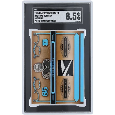 Chad Johnson Cincinnati Bengals 2006 Playoff National Treasures Reebok Logo Relic #42 #8/10 SGC Authenticated 8.5 Card