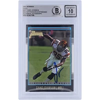 Chad Johnson Cincinnati Bengals Autographié 2001 Bowman Gold #207 Beckett Fanatics Witnessed Authenticated 10 Rookie Card