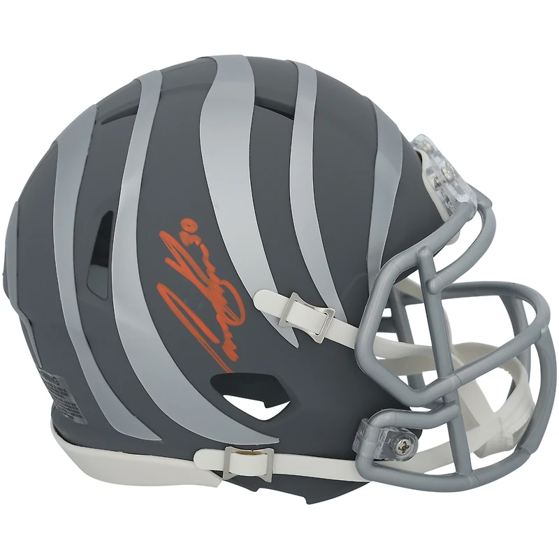 Casque Riddell Slate Speed Mini 2024 autographié par Chase Brown des Bengals de Cincinnati