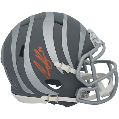 Casque Riddell Slate Speed Mini 2024 autographié par Chase Brown des Bengals de Cincinnati