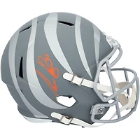 Casque réplique autographié Riddell 2024 Slate Speed ​​des Bengals de Cincinnati par Chase Brown