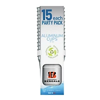 Bengals de Cincinnati, paquet de 15, 16 oz. Ensemble de gobelets en aluminium à bille