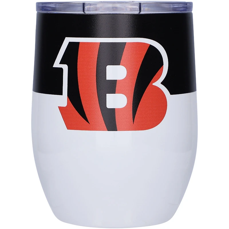 Bengals de Cincinnati 16oz. Gobelet incurvé en acier inoxydable colorblock