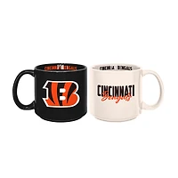 Lot de 2 tasses empilables de 15 oz des Bengals de Cincinnati