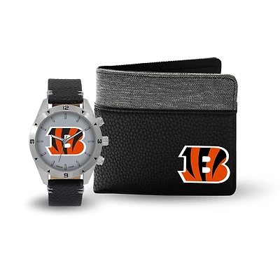 Coffret cadeau montre et portefeuille des Bengals de Cincinnati