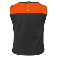 Girls Toddler Black Cincinnati Bengals Spirit Cheer Two-Piece Cheerleader Set with Bloomers