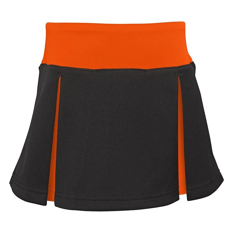 Girls Toddler Black Cincinnati Bengals Spirit Cheer Two-Piece Cheerleader Set with Bloomers