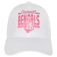 Girls Youth Cincinnati Bengals All White Structured Adjustable Hat