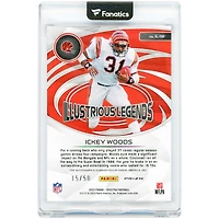Ickey Woods Cincinnati Bengals Autographed 2023 Panini Spectra Neon Blue Illustrious Legends #IL-IW #15/50 Card