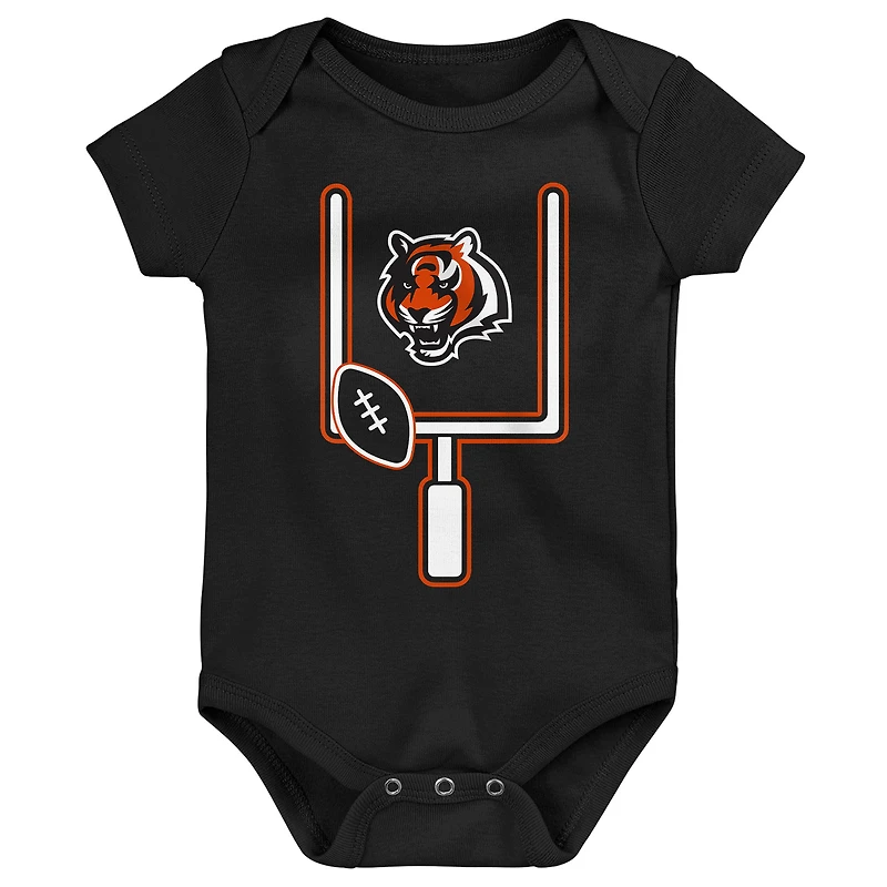 Infant & Newborn Outerstuff Cincinnati Bengals Littlest Player Three-Piece Bodysuit Set