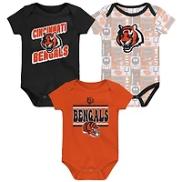 Ensemble de trois bodies pour bébé Cincinnati Bengals Play Day