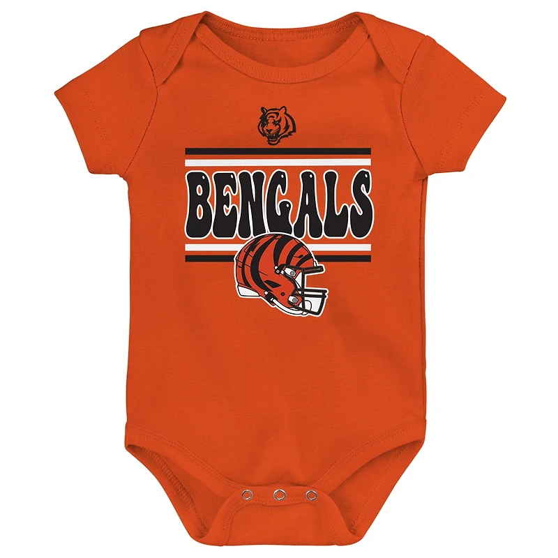 Ensemble de trois bodies pour bébé Cincinnati Bengals Play Day