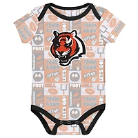 Ensemble de trois bodies pour bébé Cincinnati Bengals Play Day