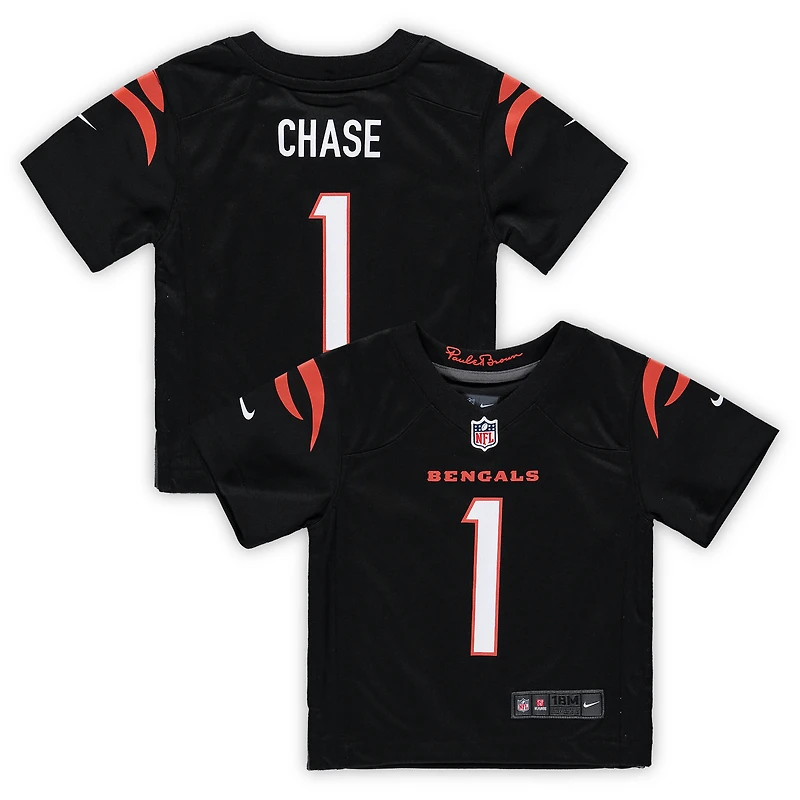 Infant Nike Ja'Marr Chase Black Cincinnati Bengals Team Player Game Jersey