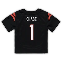 Infant Nike Ja'Marr Chase Black Cincinnati Bengals Team  Player Game Jersey