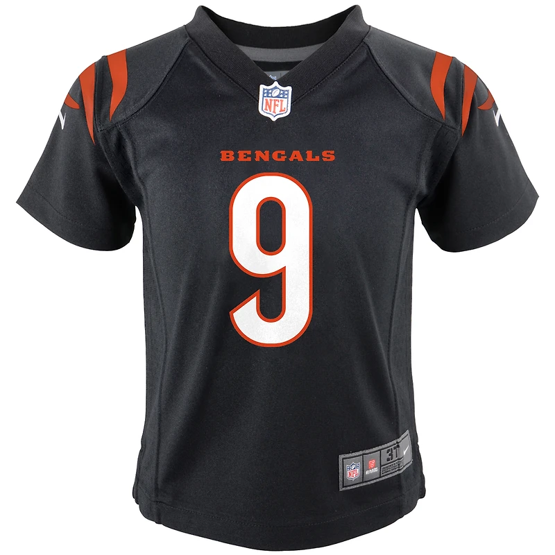 Maillot de match Nike Joe Burrow pour bébé, noir, Cincinnati Bengals
