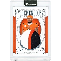 Carte Ja'Marr Chase Cincinnati Bengals 2025 Panini National Treasures Jumbo Tri-Color Relic #TT-JCE #56/99