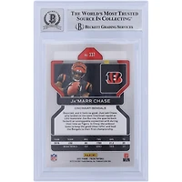 Carte de recrue 9/10 authentifiée signée Ja'Marr Chase Cincinnati Bengals 2021 Panini Prizm #337 Beckett Fanatics Witnessed