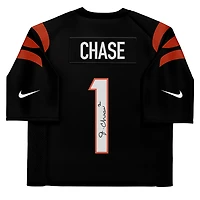 Ja'Marr Chase Cincinnati Bengals Autographed Black Nike Limited Jersey