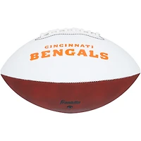 Ballon de football Franklin White Panel autographié par Ja'Marr Chase des Bengals de Cincinnati