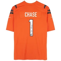 Ja'Marr Chase Cincinnati Bengals Autographed Nike Orange Limited Jersey 