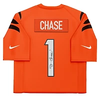 Ja'Marr Chase Cincinnati Bengals Autographed Nike Orange Limited Jersey 
