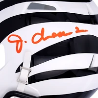 Casque Riddell 2022 Alternate Speed ​​Mini autographié par Ja'Marr Chase Cincinnati Bengals - Signé à l'encre orange