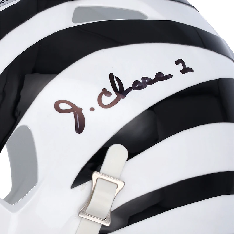 Casque de vitesse alternatif sur le terrain 2022 de Riddell autographié par Ja'Marr Chase des Bengals de Cincinnati