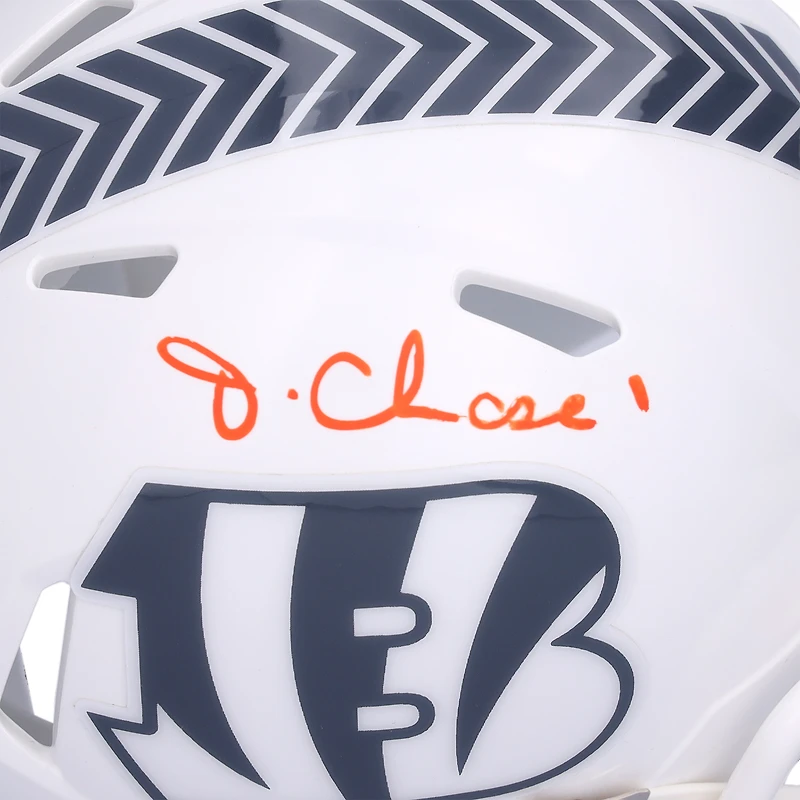 Ja'Marr Chase Cincinnati Bengals Autographed Riddell 2024 Salute To Service Speed Mini Helmet 