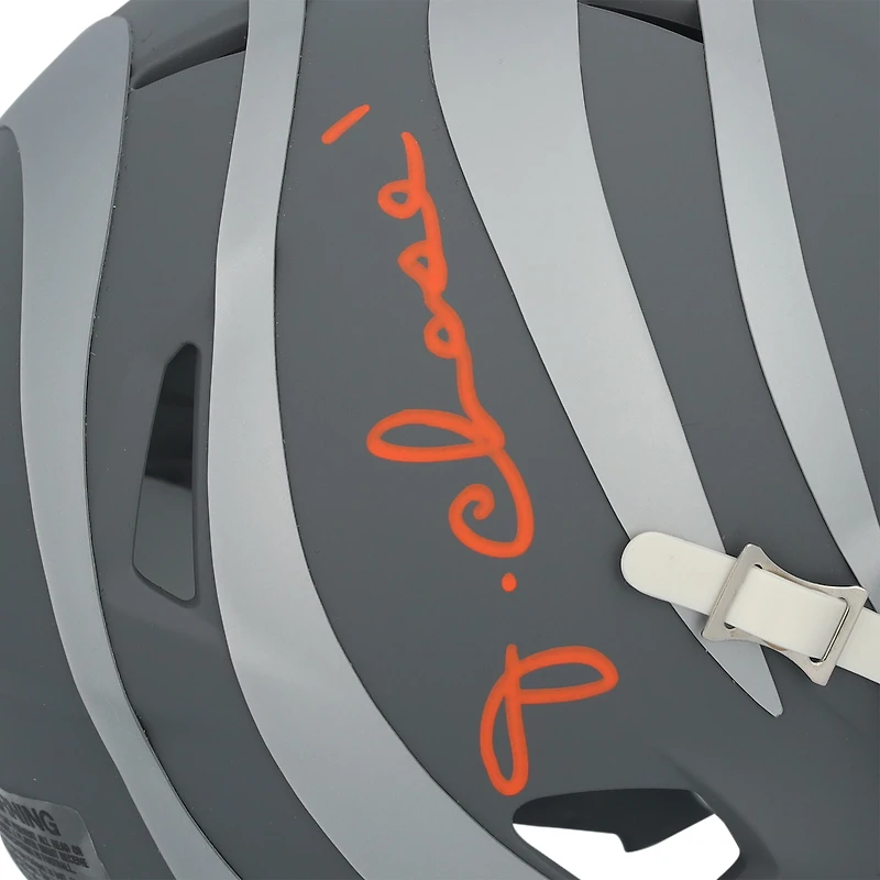 Ja'Marr Chase Cincinnati Bengals Autographed Riddell 2024 Slate Speed Mini Helmet