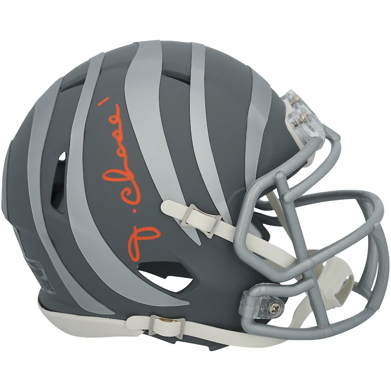 Ja'Marr Chase Cincinnati Bengals Autographed Riddell 2024 Slate Speed Mini Helmet  