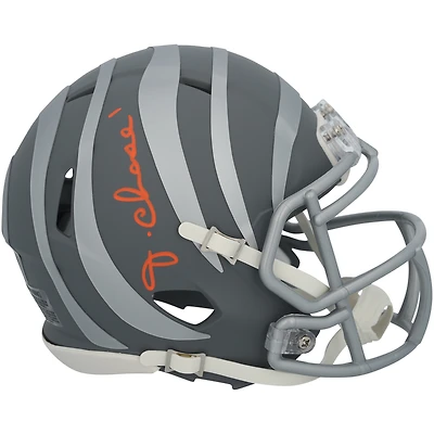 Ja'Marr Chase Cincinnati Bengals Autographed Riddell 2024 Slate Speed Mini Helmet  