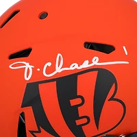 Casque Riddell Rave Speed ​​authentique autographié par Ja'Marr Chase des Bengals de Cincinnati