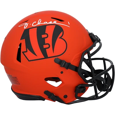 Casque Riddell Rave Speed ​​authentique autographié par Ja'Marr Chase des Bengals de Cincinnati